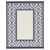 8' x 10' Reversible Outdoor Rug – Blue & White Gourd Border