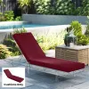4" Thick Outdoor Chaise Lounge Cushion – 21" x 72", Red