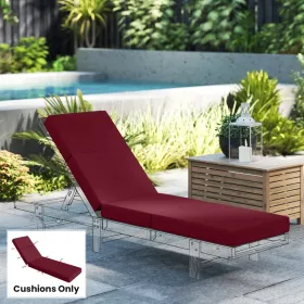 4" Thick Outdoor Chaise Lounge Cushion – 21" x 72", Red