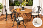 Round Patio Chair Cushions – Set of 4, Cream White