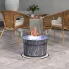 20.5" Smokeless Wood-Burning Fire Pit with Heat Mat – Black