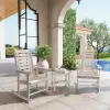 HDPE Outdoor Rocking Chairs – Set of 2, White