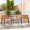 Acacia Wood Outdoor Rocking Chairs with Cushions – Set of 2