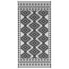 9' x 18' Reversible Outdoor Rug – Black & White Rhombus