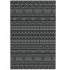 6' x 9' Reversible Outdoor Rug – Black & Gray Geometric