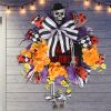 Whimsical Halloween Skeleton Wreath – Designer Front Door Décor