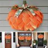 Pumpkin Burlap Fall Wreath – Harvest Front Door Décor