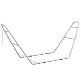 Hammock Stand 10.3ft Portable, Adjustable Steel Frame, Weather Resistant, White, 550 lbs with Carry Bag
