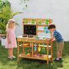 Outdoor Play Pretend Kitchen with Faucet and Removable Sinks for Children Aged 3+