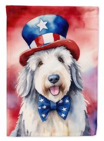 Old English Sheepdog Patriotic American Garden Flag Mailbox Flag Decorative Yard Flag Banner Outside Patio Artwork Yard Flower Beds, Garden Size, Mult