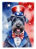 Kerry Blue Terrier Patriotic American Garden Flag Mailbox Flag Decorative Yard Flag Banner Outside Patio Artwork Yard Flower Beds, Garden Size, Multic