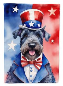 Kerry Blue Terrier Patriotic American Garden Flag Mailbox Flag Decorative Yard Flag Banner Outside Patio Artwork Yard Flower Beds, Garden Size, Multic