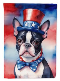 Boston Terrier Patriotic American Garden Flag Mailbox Flag Decorative Yard Flag Banner Outside Patio Artwork Yard Flower Beds, Garden Size, Multicolor