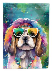 Shih Tzu Hippie Dawg Garden Flag Mailbox Flag Decorative Yard Flag Banner Outside Patio Artwork Yard Flower Beds, Garden Size, Multicolor