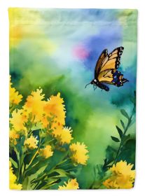 Kentucky Goldenrod in Watercolor Garden Flag Mailbox Flag Decorative Yard Flag Banner Outside Patio Artwork Yard Flower Beds, Garden Size, Multicolor