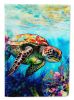 Loggerhead Sea Turtle Garden Flag Mailbox Flag Decorative Yard Flag Banner Outside Patio Artwork Yard Flower Beds, Garden Size, Multicolor