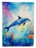 Dolphin Garden Flag Mailbox Flag Decorative Yard Flag Banner Outside Patio Artwork Yard Flower Beds, Garden Size, Multicolor