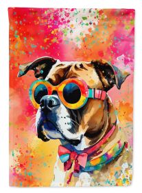 Boxer Hippie Dawg Garden Flag Mailbox Flag Decorative Yard Flag Banner Outside Patio Artwork Yard Flower Beds, Garden Size, Multicolor