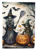 Witches Spooky Halloween Garden Flag Mailbox Flag Decorative Yard Flag Banner Outside Patio Artwork Yard Flower Beds, Garden Size, Multicolor