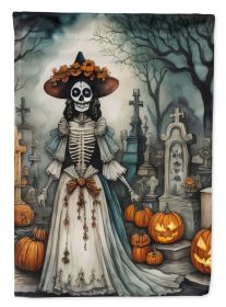 La Catrina Skeleton Spooky Halloween Garden Flag Mailbox Flag Decorative Yard Flag Banner Outside Patio Artwork Yard Flower Beds, Garden Size