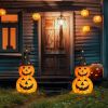3FT Cute Collapsible Lighted Halloween Decorations Outdoor, 2-PCS Pop Up Halloween Pumpkin Decorations, Light Up Pumpkin with Pre-lit 150 LEDs