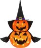 3 Ft Lighted Collapsible Jack-o'-Lantern Decoration with Witch Hat (1 Piece )