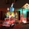 9FT Santa Driving Gift Car Christmas Inflatable with Reindeer, Elf & Penguins