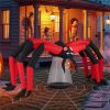 10FT Giant Halloween Inflatable Spider – 5FT Tall with LED Head Light & Glowing Red Eyes