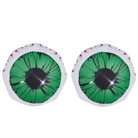 2-Pack Inflatable Giant Glowing Green Eyes – Lighted Halloween Yard Decorations