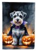 Schnauzer Puppy Halloween Garden Flag Mailbox Decorative Yard Banner Outside Patio Artwork for Flower Beds, Garden Size, Multicolor