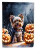 Yorkshire Terrier Puppy Halloween Garden Flag Mailbox Decorative Yard Banner Outside Patio Artwork for Flower Beds, Garden Size, Multicolor