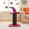 Halloween Cat Scratching Post with Wizard Hat – Sisal Scratcher & Interactive Spring Ball Toy