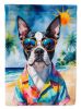 Boston Terrier Summer Beach Time Garden Flag Mailbox Decorative Yard Banner Outside Patio Artwork for Flower Beds, Garden Size, Multicolor