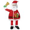6FT Lighted Santa Claus Holding Bell Christmas Yard Decoration with 200 Warm White LEDs