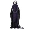 6FT Animated Grim Reaper with Chain | Sound-Activated Halloween Decoration with LED Eyes