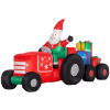 9-Foot Inflatable Santa Driving Gift Trailer – Lighted Outdoor Christmas Yard Decoration