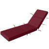 4" Thick Outdoor Chaise Lounge Cushion – 21" x 72", Red