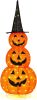 5FT Lighted Collapsible Halloween Pumpkin | Pop-Up Jack-o'-Lantern with 100 Pre-Lit LED Lights