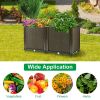 Raised Garden Bed Planter for Outdoor Plants Plastic Planters Box Elevated Garden Boxes Plant Pots of Garden Patio Balcony Deck to Planting Flowers Ve