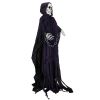 6FT Animated Grim Reaper with Chain | Sound-Activated Halloween Decoration with LED Eyes