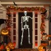 5.4 Ft Life-Size Poseable Halloween Skeleton – Realistic Full-Body Hanging Decoration