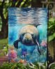 Manatee Watercolor Garden Flag