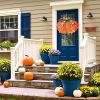 Pumpkin Burlap Fall Wreath – Harvest Front Door Décor