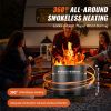 Smokeless Fire Pit Stove Bonfire, H: 12.6 in x Dia: 15 in ,Wood Burning Fireplaces with Removable Ash Pan