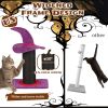 Halloween Cat Scratching Post with Wizard Hat – Sisal Scratcher & Interactive Spring Ball Toy