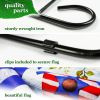 Combo Pack Garden Flag Stand Black 36 x 16 in & Garden Flag 12x18 in Patriotic Decoration Home Birdhouse Double-Sided Blockout Fabric