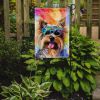 Yorkshire Terrier Hippie Dawg Garden Flag Mailbox Flag Decorative Yard Flag Banner Outside Patio Artwork Yard Flower Beds, Garden Size, Multicolor