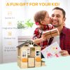 Kids Outdoor Wooden Playhouse, Garden Adventure Cottage, Door, Service Station, Flower Pot Holder