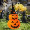 2-Pack Lighted Collapsible Halloween Pumpkins – 3-Foot LED Yard Decorations with 8 Light Modes