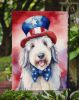 Old English Sheepdog Patriotic American Garden Flag Mailbox Flag Decorative Yard Flag Banner Outside Patio Artwork Yard Flower Beds, Garden Size, Mult